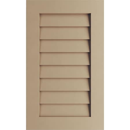 Timberthane Rustic Smooth Vertical Faux Wood Non-Functional Gable Vent, Primed Tan, 28W X 33H